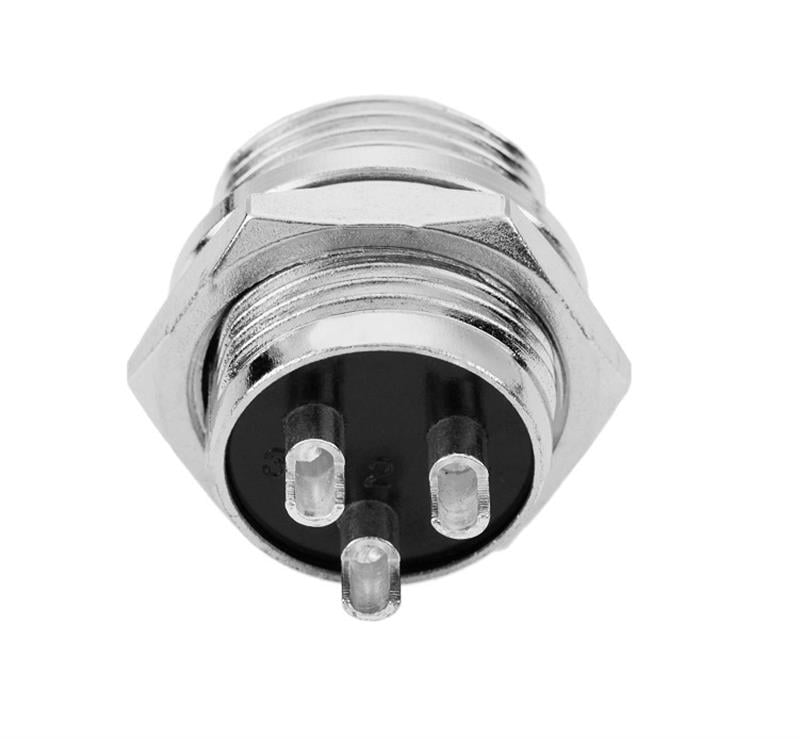 GX-16 3 Pin 16mm Mike Konnektör Erkek 