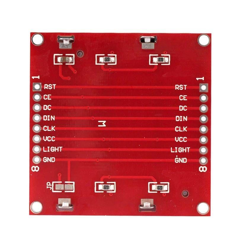 Nokia 5110 Ekranı LCD Kırmızı Pcb