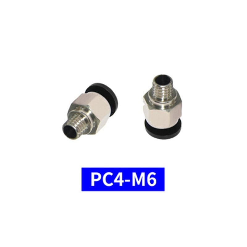 PC04-M6 Pnömatik Konnektör Rakor M6-4mm Teflon Boru Tutucu