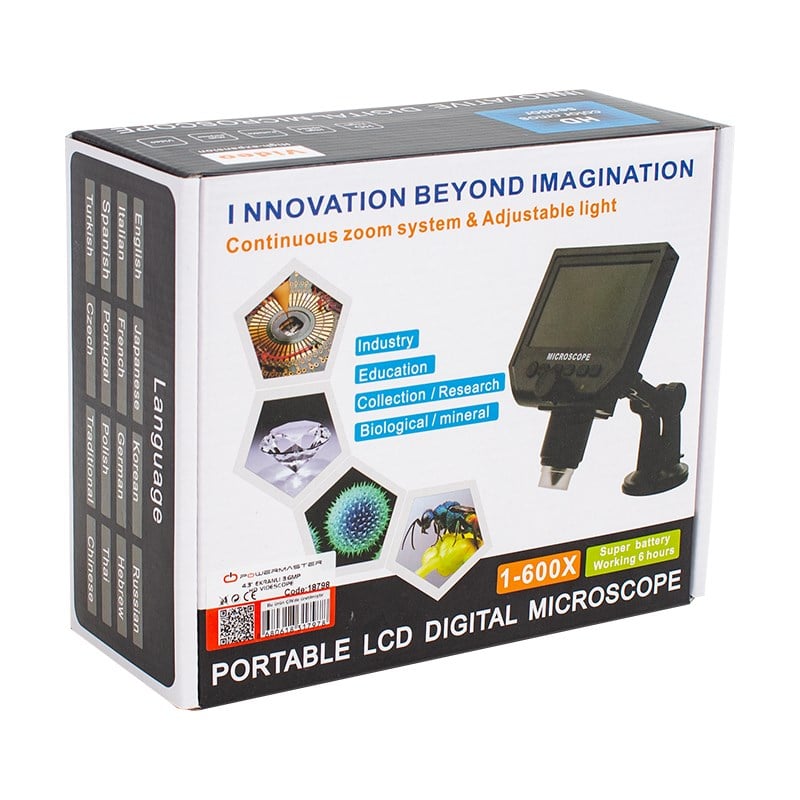 Powermaster 4.3'' LCD Ekranlı 3.6 MP Taşınabilir HD Dijital Mikroskop