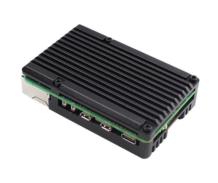 Raspberry Pi 5 Uyumlu Alüminyum Kasa Çift Fanlı Soğutucu