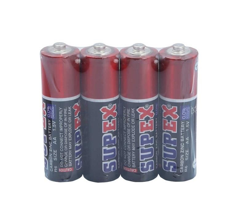 Supex R6 1.5 Volt Çinko Karbon AA Kalem Pil 4'lü Paket