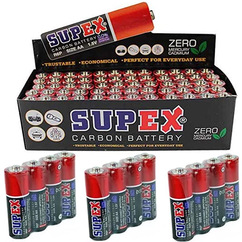 Supex R6 1.5 Volt Çinko Karbon AA Kalem Pil 4'lü Paket