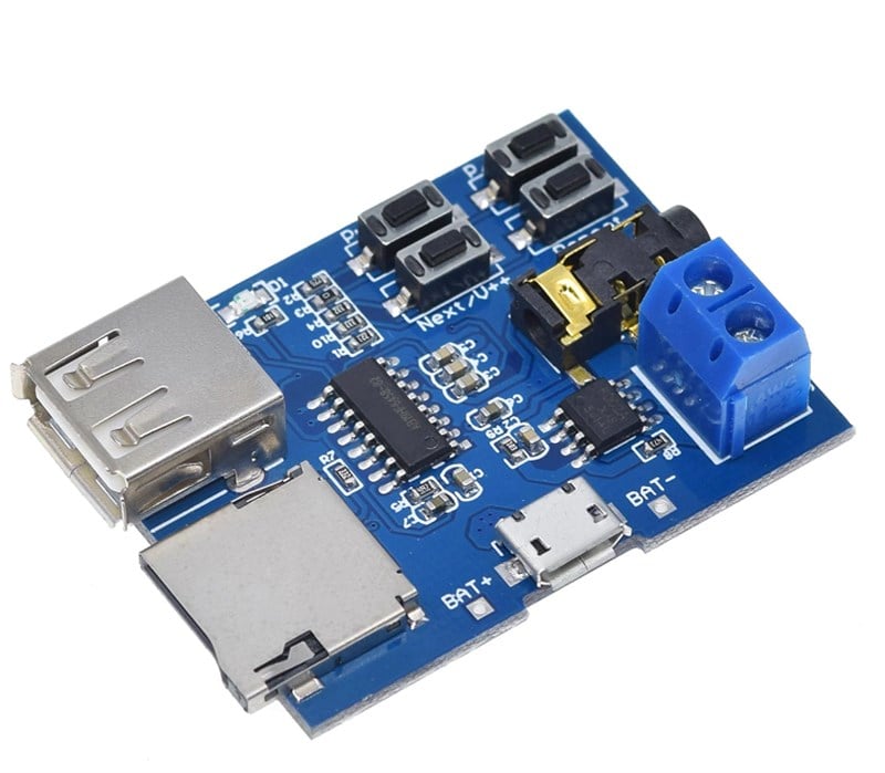 TF Kart ve USB Flash Disk Girişli MP3 Oynatıcı Modül  