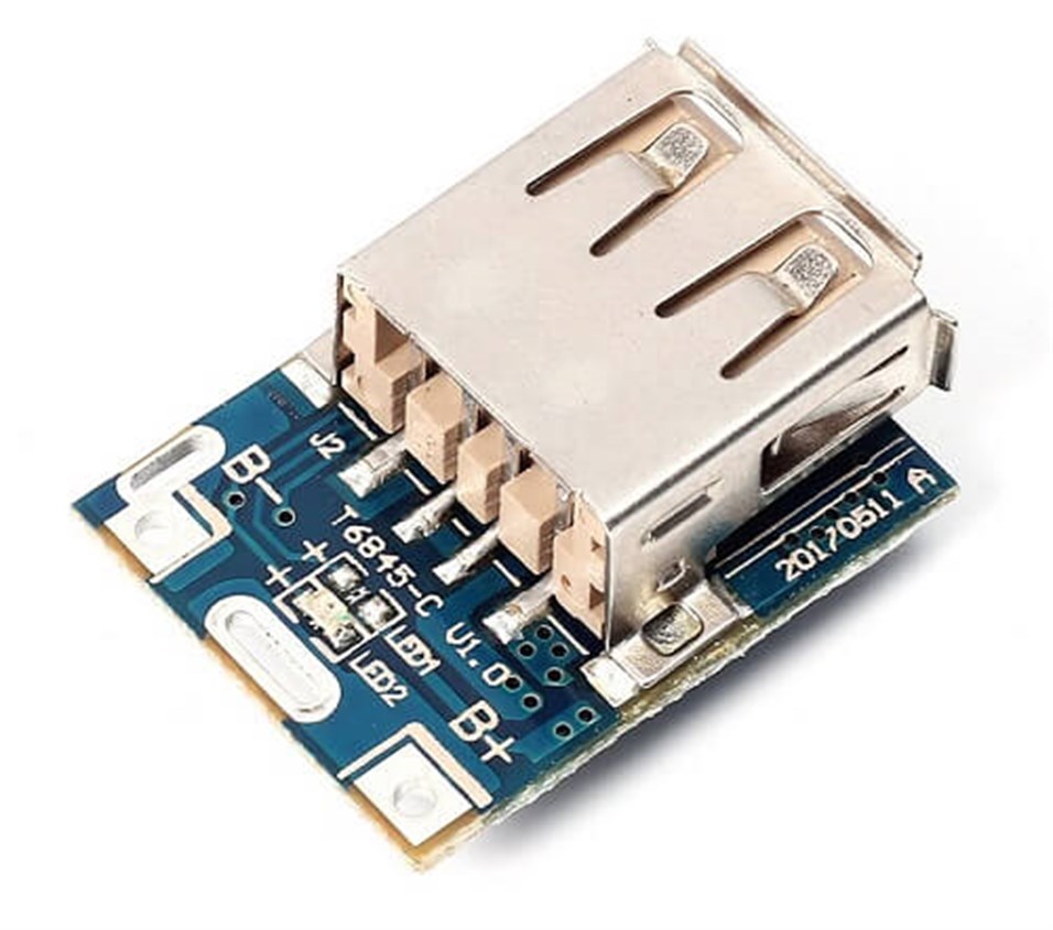 USB 5 V Power Bank 1A Yükseltici Güç Modülü 
