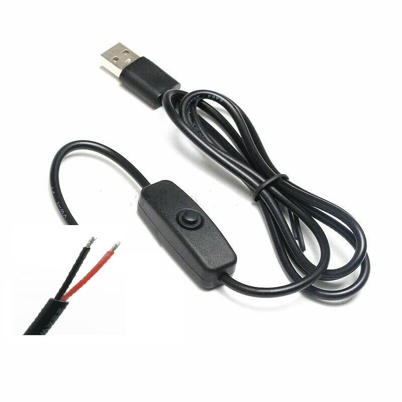 USB Type-A Erkek Anahtarlı Güç Kablosu