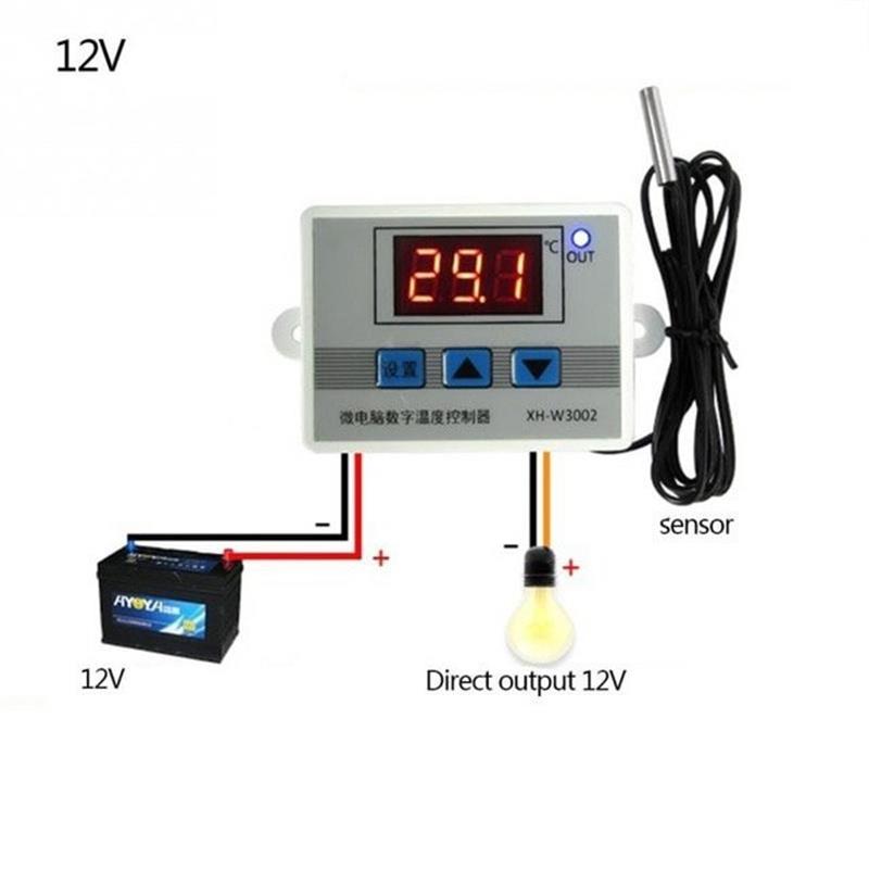 XH-W3001 12V DC Dijital Termostat 120W