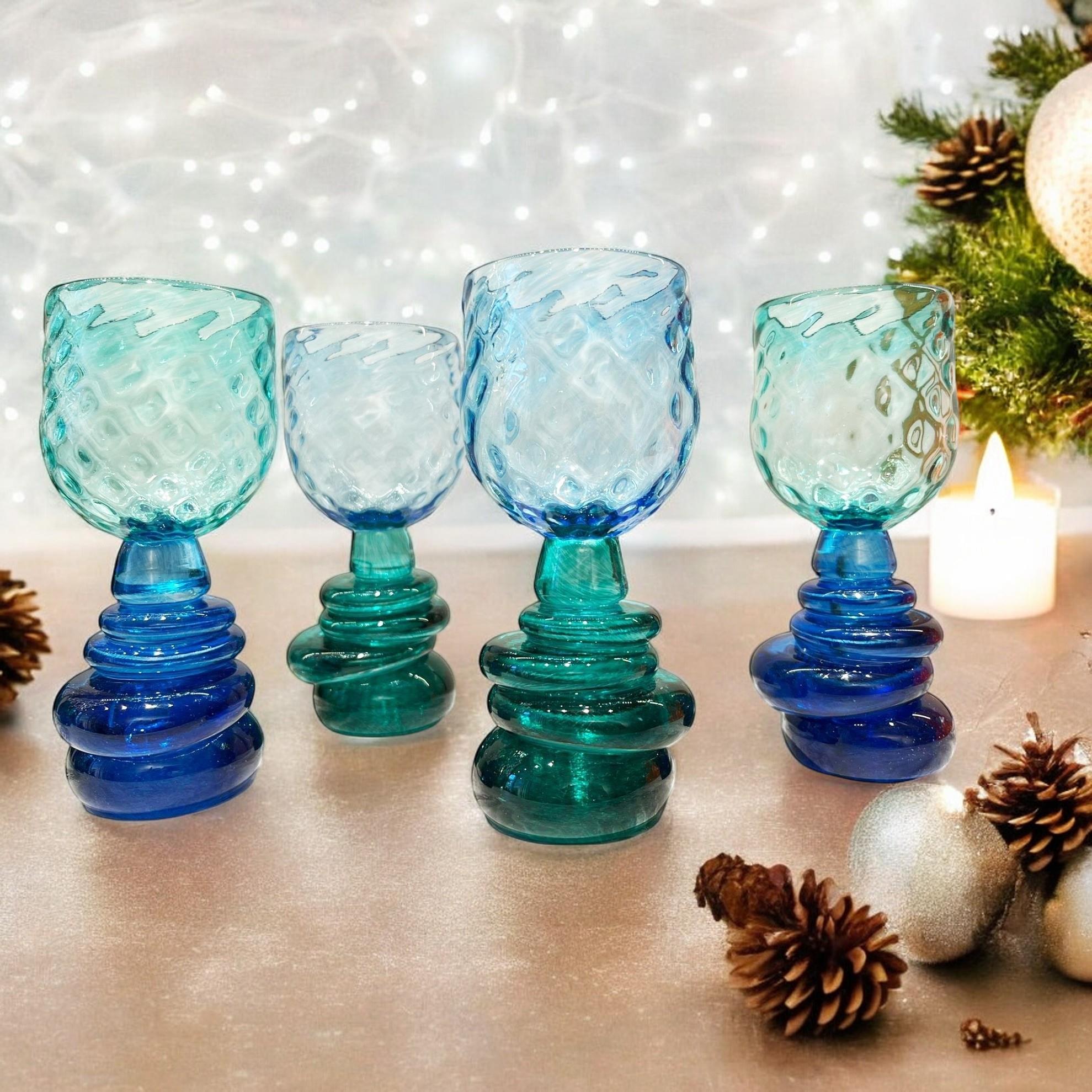 En YenilerHirefCam Üfleme 4'lü Kadeh Set