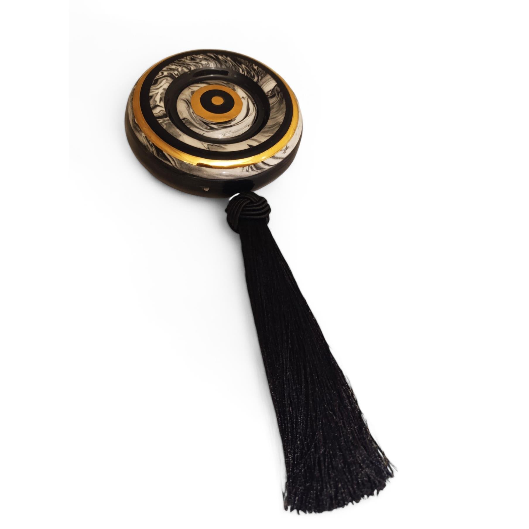 En YenilerHirefEbruli Nazarlık Siyah-Gold Obje