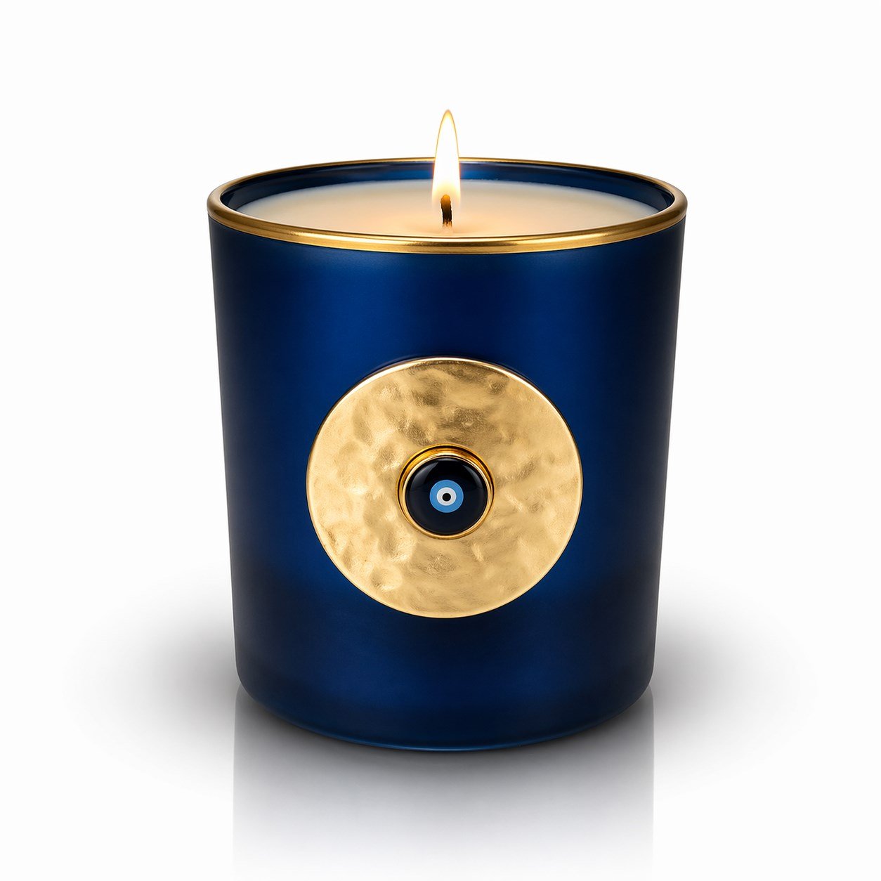 HRF NAZAR BONCUKLU TARCIN KOKULU MUM TURKUAZ GOLD491Spirituals Collection HirefEvil Eye Scended Candle Tuquoise Gold 491