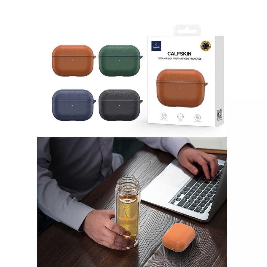 Apple Airpods 3.Nesil Kılıf Wiwu Calfskin Kılıf