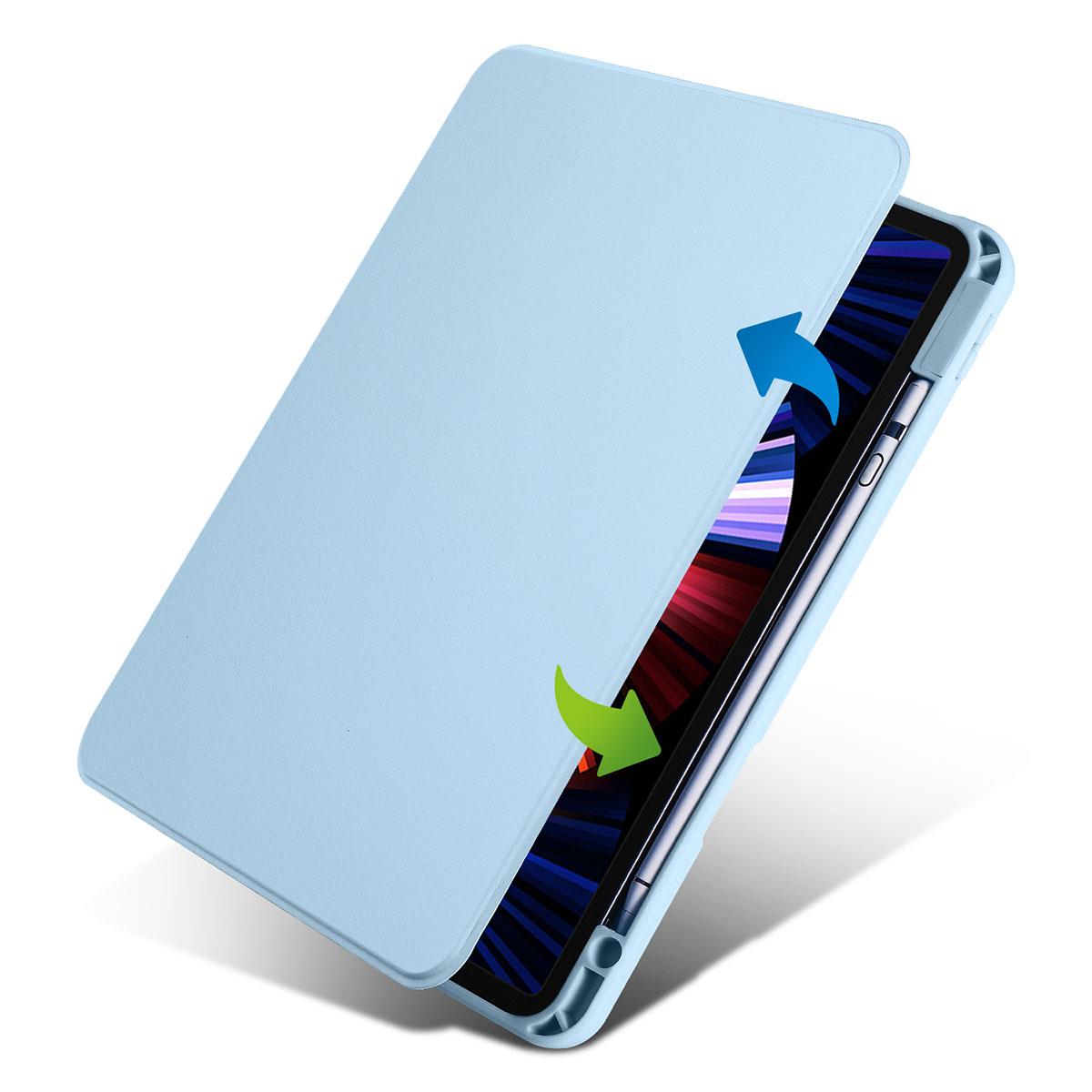 Apple iPad 10.9 2022 (10.Nesil) Kılıf Zore Termik Kalem Bölmeli Dönebilen Standlı Kılıf