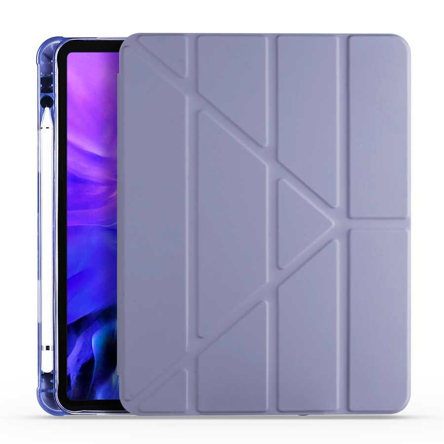 Apple iPad Air 10.9 2022 (5.Nesil) Kılıf Zore Tri Folding Kalem Bölmeli Standlı Kılıf