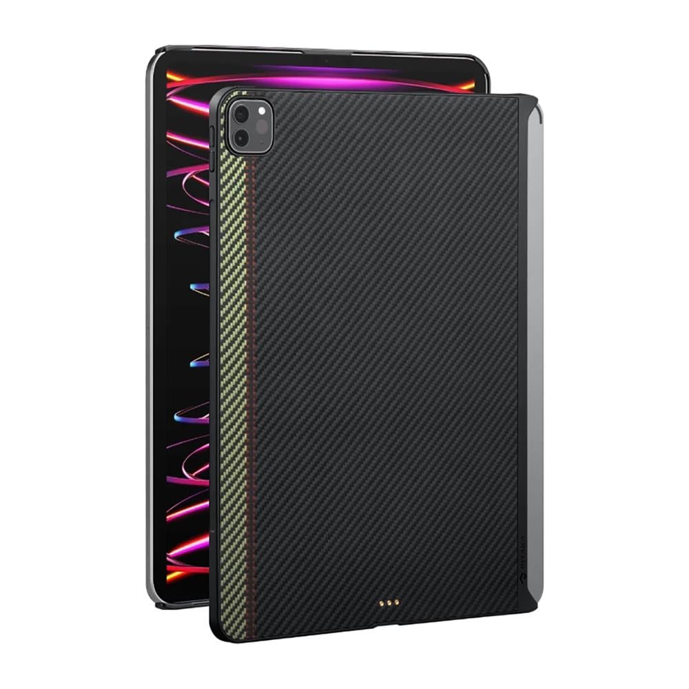 Apple iPad Pro 11 2021 (3.Nesil) Kılıf Aramid Fiber Pitaka Ultra-Slim Classic Serisi Tablet Kapak