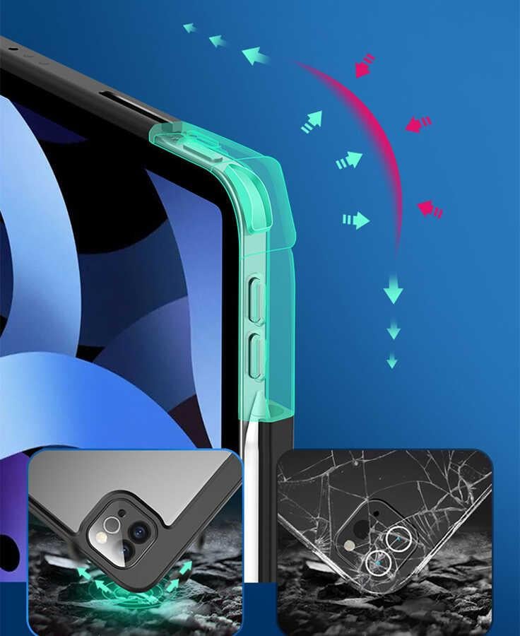 Apple iPad Pro 11 2022 M2 Kılıf Zore Nort Arkası Şeffaf Standlı Kılıf