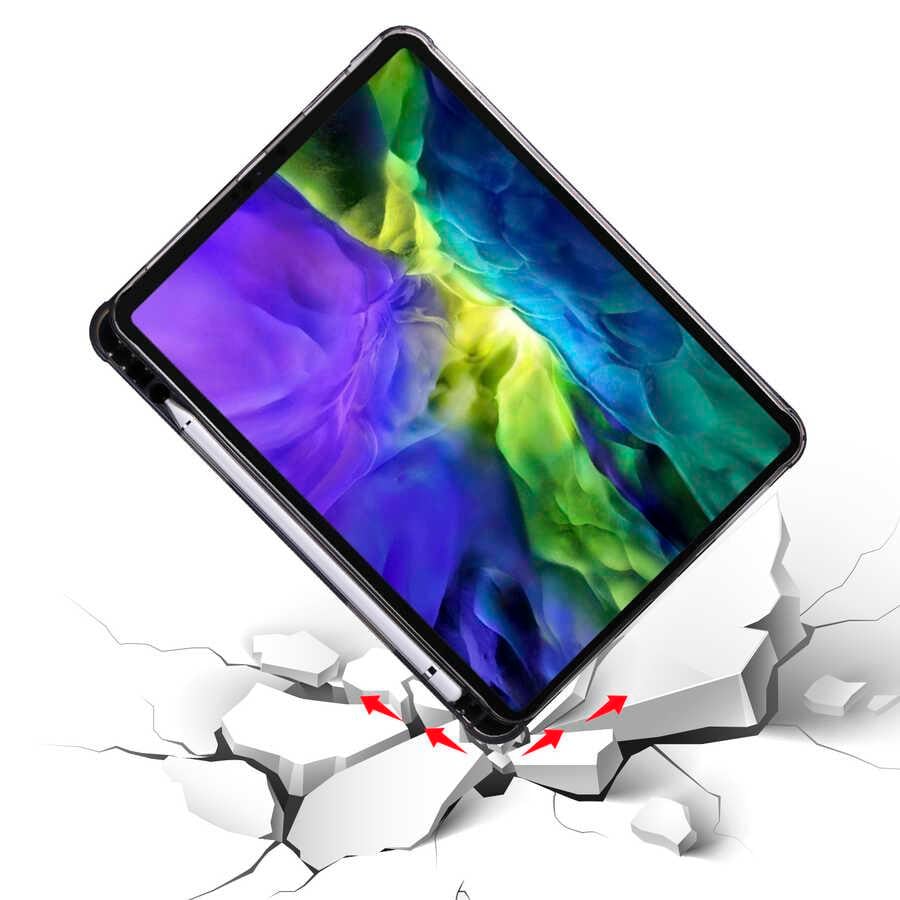 Apple iPad Pro 12.9 2022 M2 Kılıf Zore Tri Folding Kalem Bölmeli Standlı Kılıf