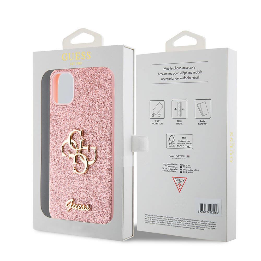Apple iPhone 11 Kılıf Guess Orjinal Lisanslı 4G Büyük Metal Logolu Glitter Kapak