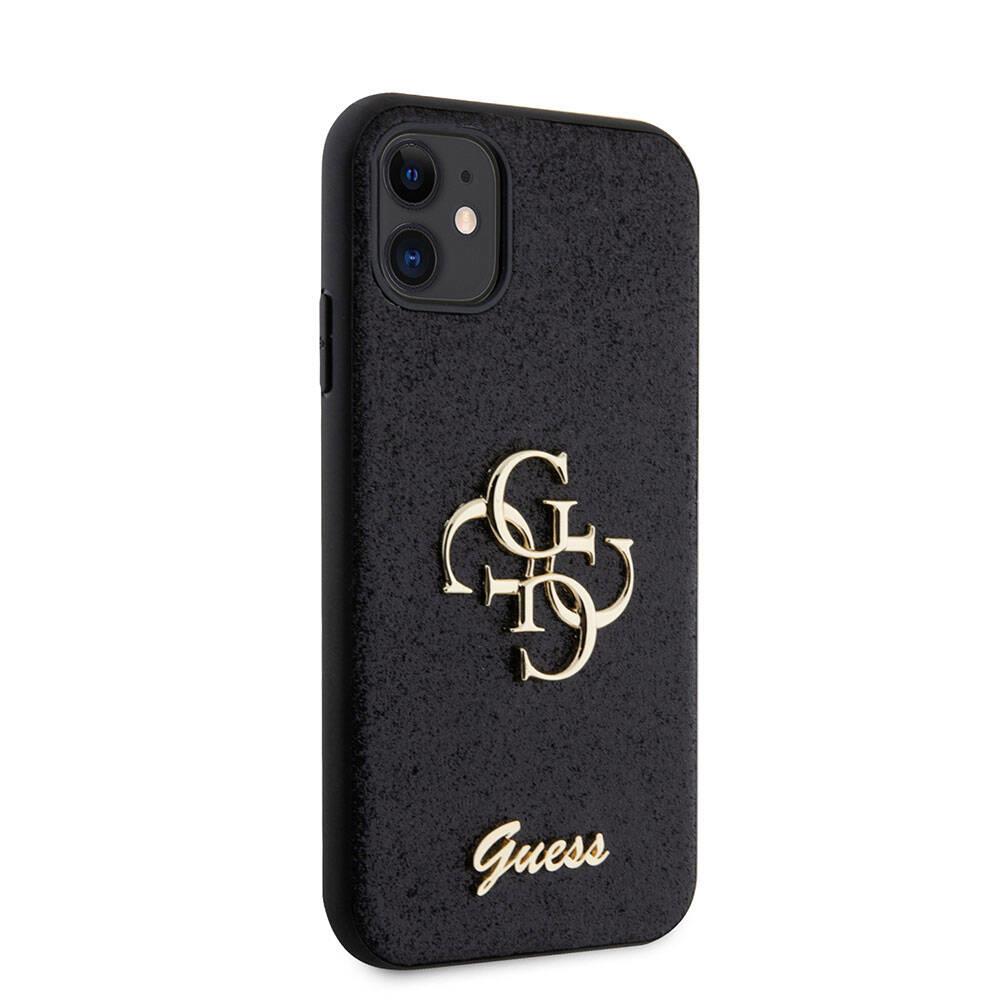 Apple iPhone 11 Kılıf Guess Orjinal Lisanslı 4G Büyük Metal Logolu Glitter Kapak