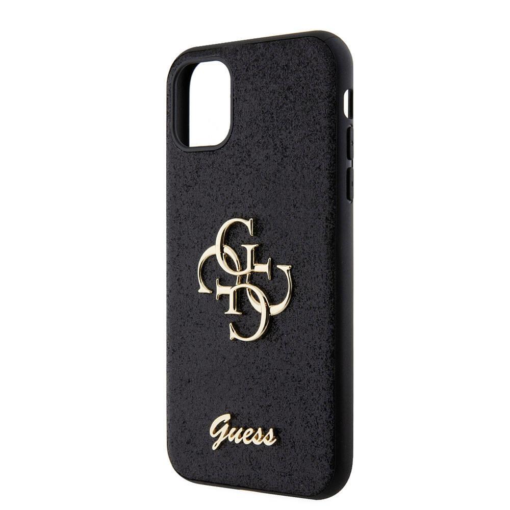Apple iPhone 11 Kılıf Guess Orjinal Lisanslı 4G Büyük Metal Logolu Glitter Kapak
