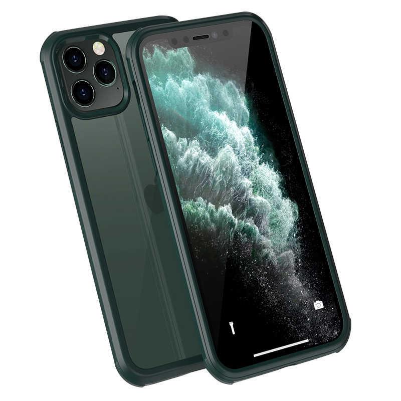Apple iPhone 11 Pro Max Kılıf Zore Dor Silikon Temperli Cam Kapak