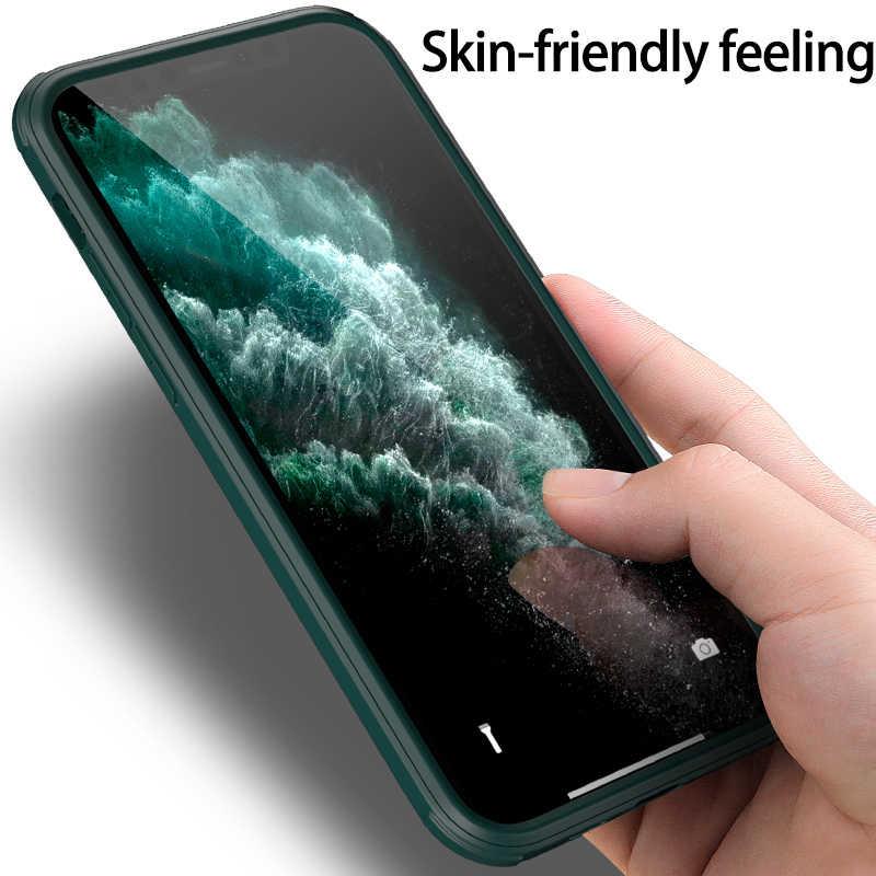 Apple iPhone 11 Pro Max Kılıf Zore Dor Silikon Temperli Cam Kapak