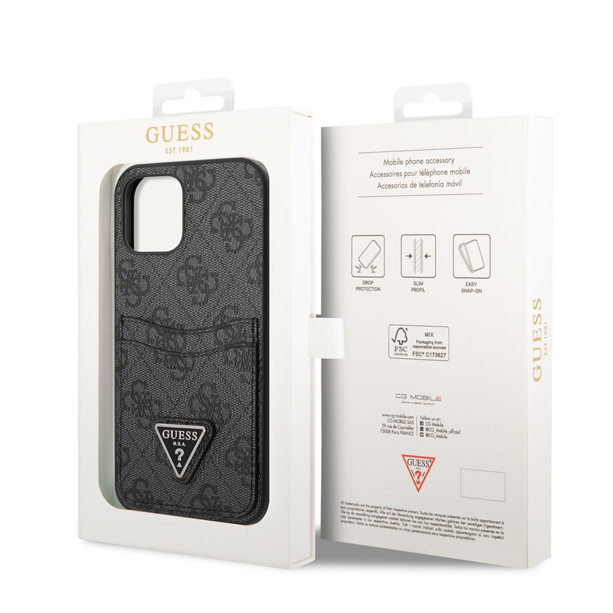 Apple iPhone 12 Kılıf GUESS Çift Kart Bölmeli Kapak