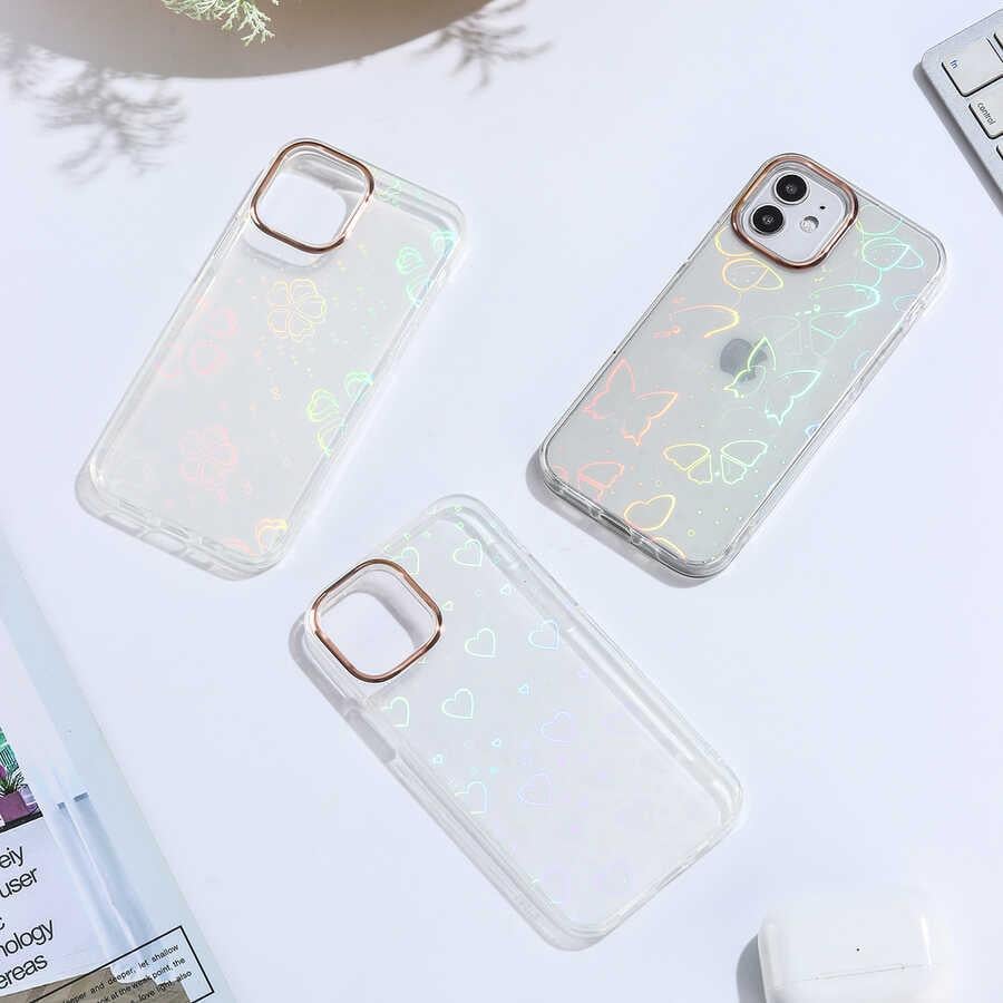 Apple iPhone 12 Kılıf Zore Sidney Desenli Sert Kapak