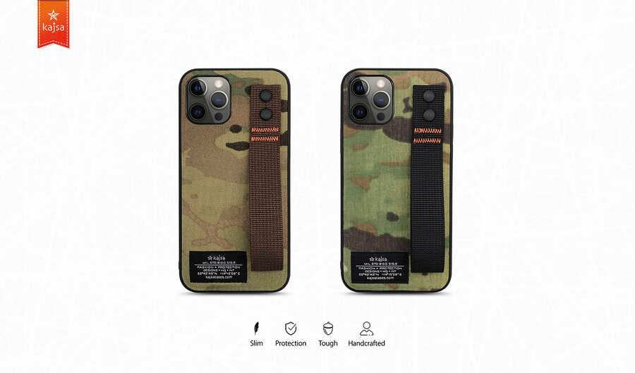 Apple iPhone 12 Pro Max Kılıf Kajsa Cordura Serisi Military Kapak