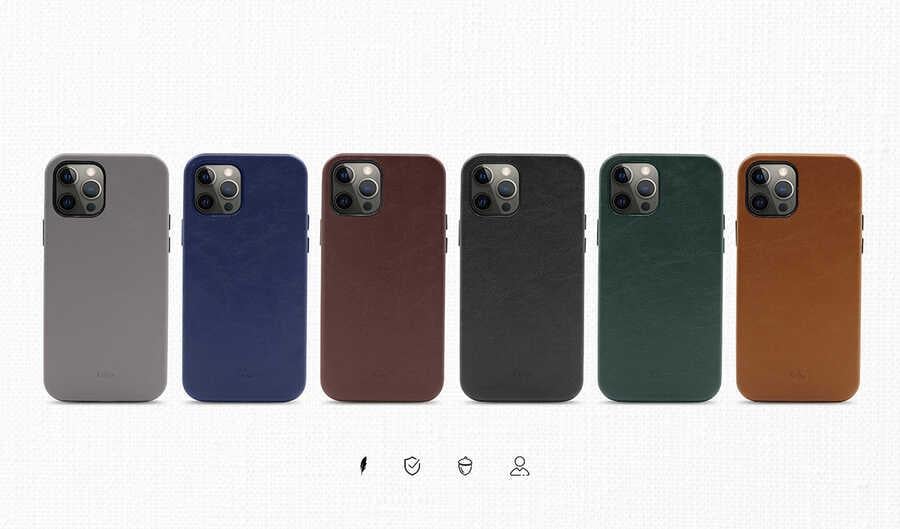 Apple iPhone 12 Pro Max Kılıf ​Kajsa Crazy Horse Kapak
