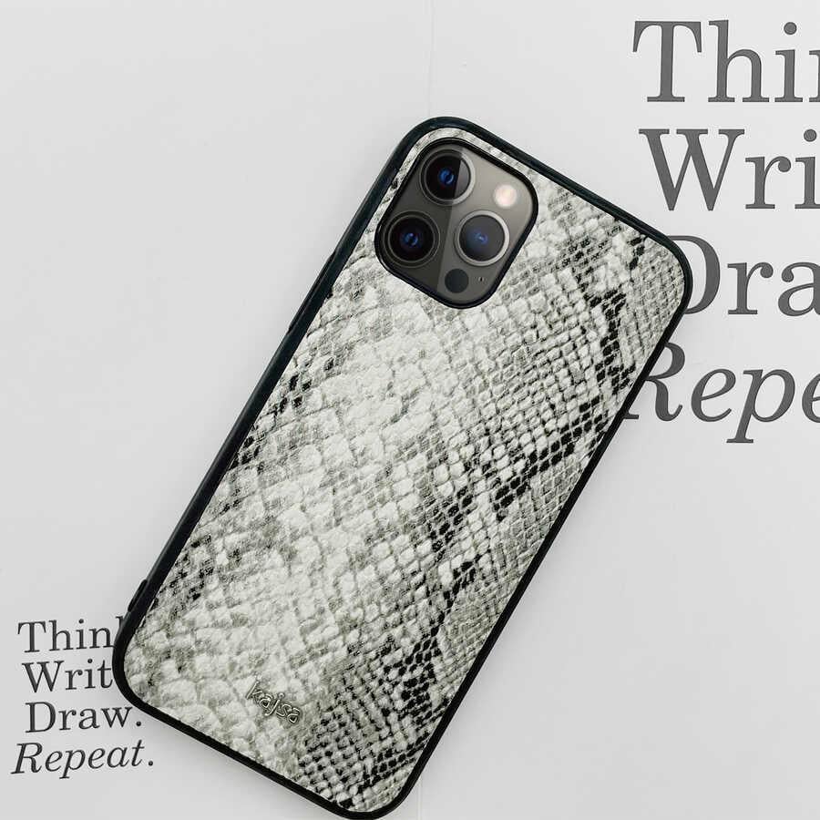Apple iPhone 12 Pro Max Kılıf Kajsa Glamorous Serisi Snake Pattern Kapak