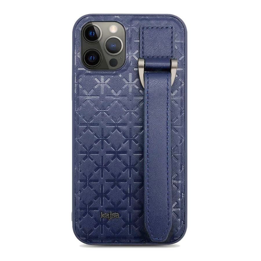 Apple iPhone 12 Pro Max Kılıf Kajsa Neo Clasic Serisi Mono K Strap Kapak