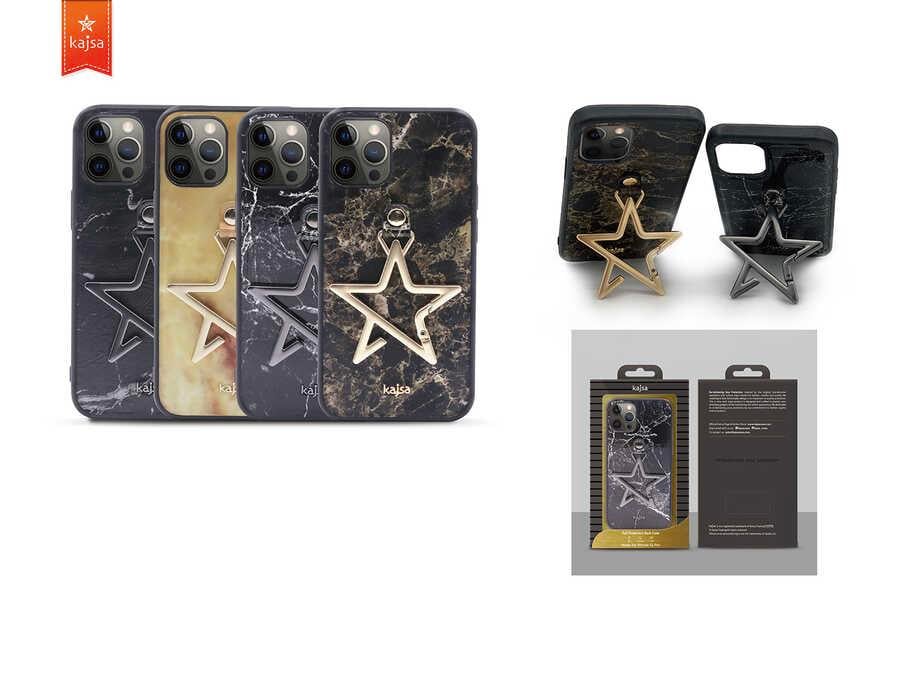 Apple iPhone 12 Pro Max Kılıf Kajsa Starry Serisi Marble Kapak