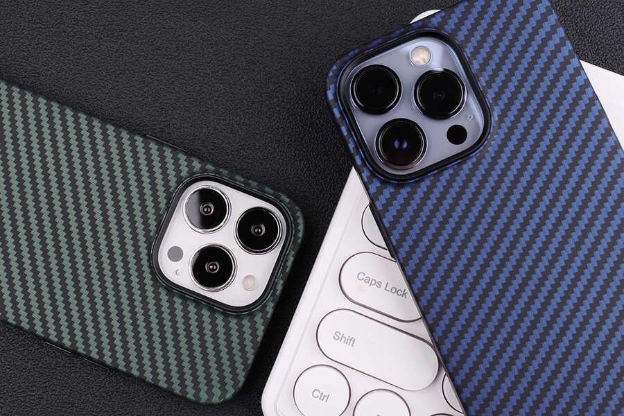 Apple iPhone 12 Pro Max Kılıf Karbon Fiber Tasarımlı Zore Karbono Kapak