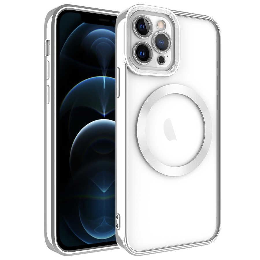 Apple iPhone 12 Pro Max Kılıf Magsafe Wireless Şarj Özellikli Zore Setro Silikon