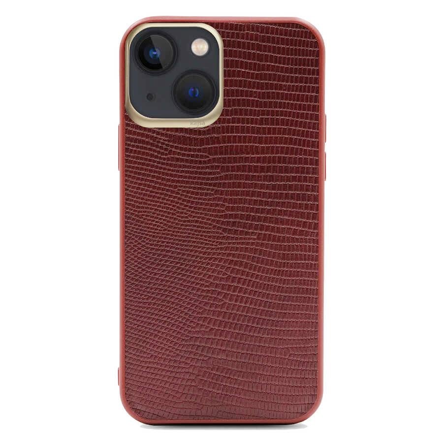 Apple iPhone 13 Kılıf ​Kajsa Preppie Collection Pu Deri Kapak