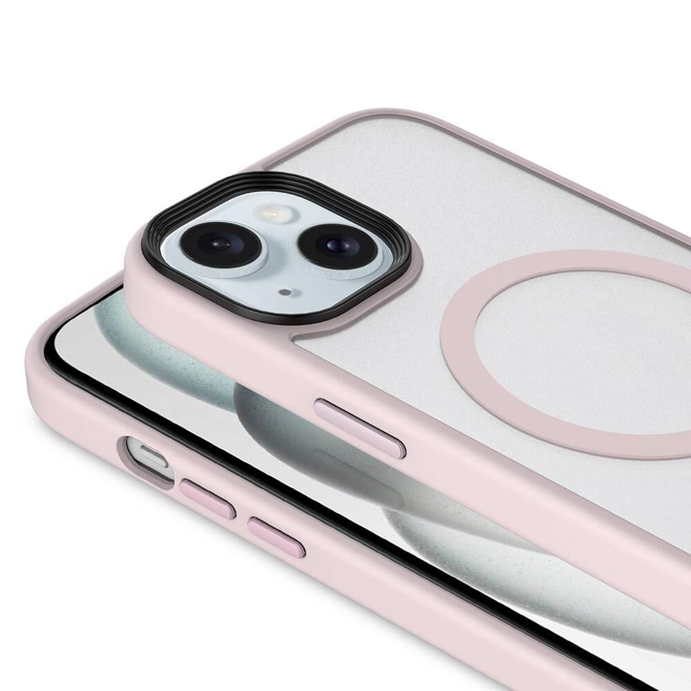 Apple iPhone 13 Kılıf Mat Arka Yüzey Wireless Şarj Özellikli Zore Flet Magsafe Kapak