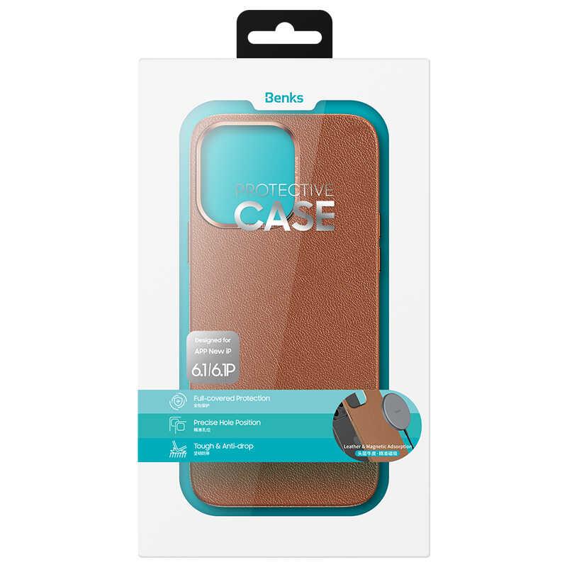 Apple iPhone 13 Pro Kılıf Benks Magnetic Hakiki Deri Kılıf