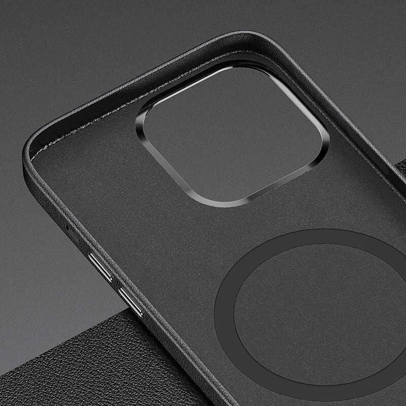Apple iPhone 13 Pro Kılıf Benks Magnetic Hakiki Deri Kılıf