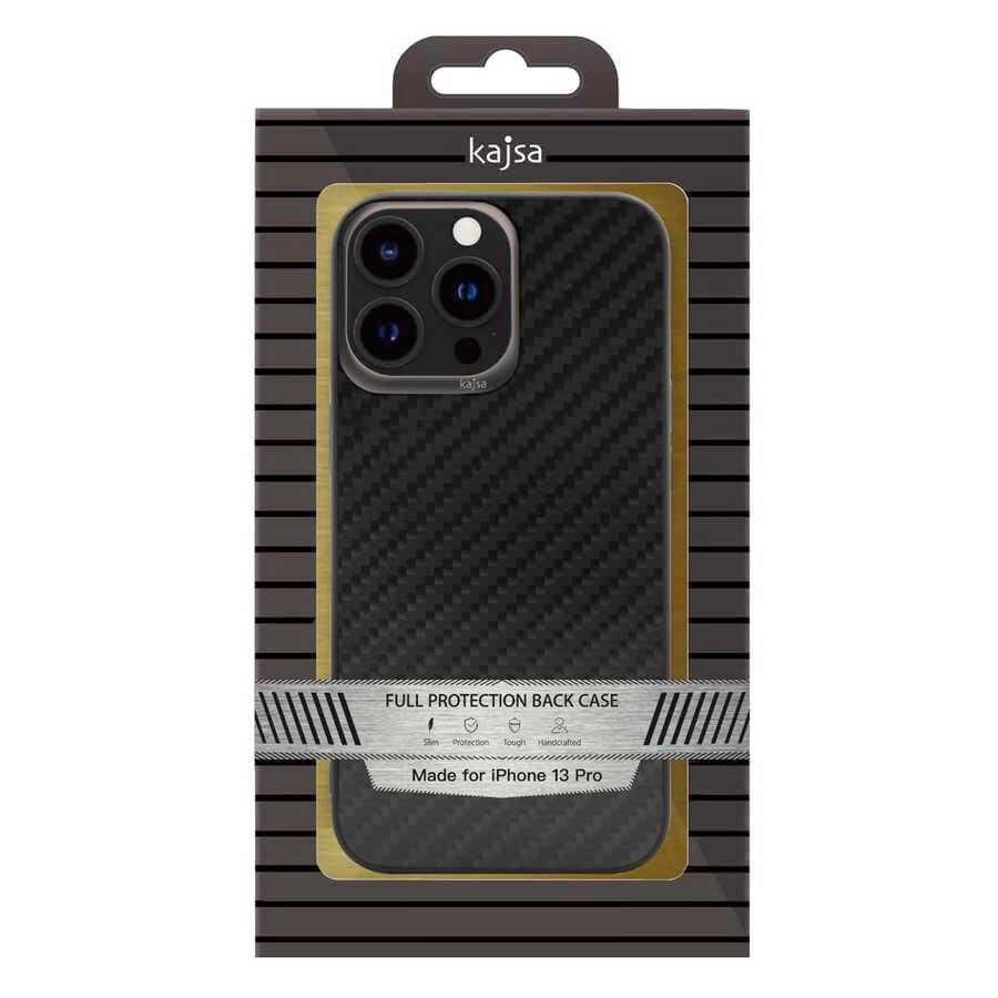 Apple iPhone 13 Pro Kılıf Kajsa Carbon Fiber Collection Arka Kapak