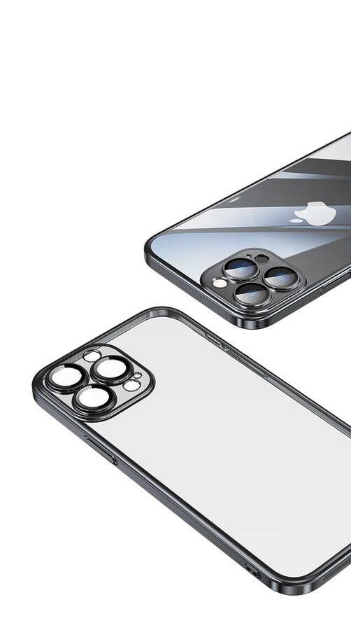 Apple iPhone 13 Pro Kılıf Sert PC Renkli Çerçeveli Zore Riksos Kapak
