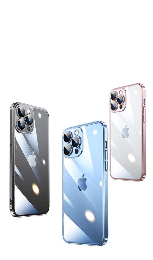 Apple iPhone 13 Pro Kılıf Sert PC Renkli Çerçeveli Zore Riksos Kapak