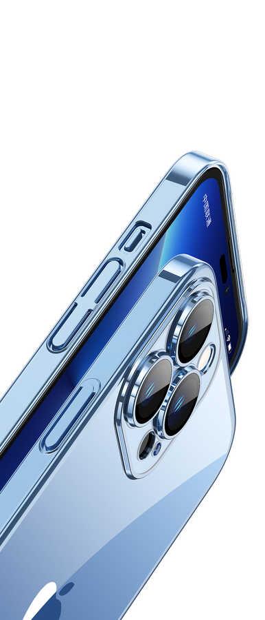 Apple iPhone 13 Pro Kılıf Sert PC Renkli Çerçeveli Zore Riksos Kapak