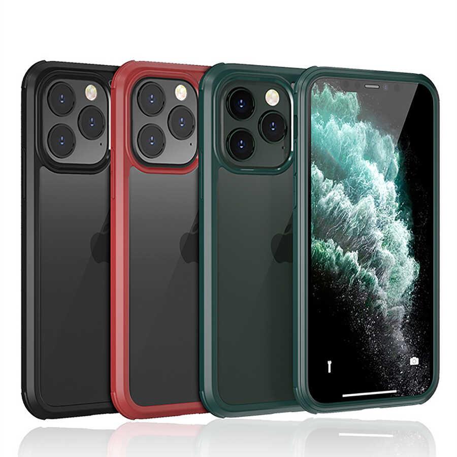 Apple iPhone 13 Pro Kılıf Zore Dor Silikon Temperli Cam Kapak