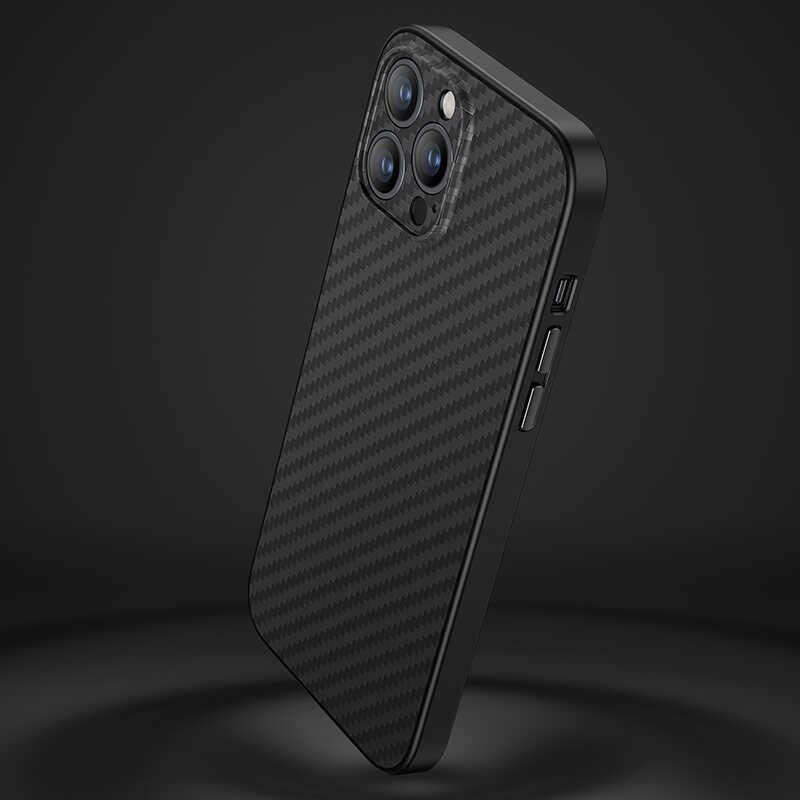 Apple iPhone 13 Pro Max Kılıf Karbon Fiber Benks Hybrid Kevlar Kapak