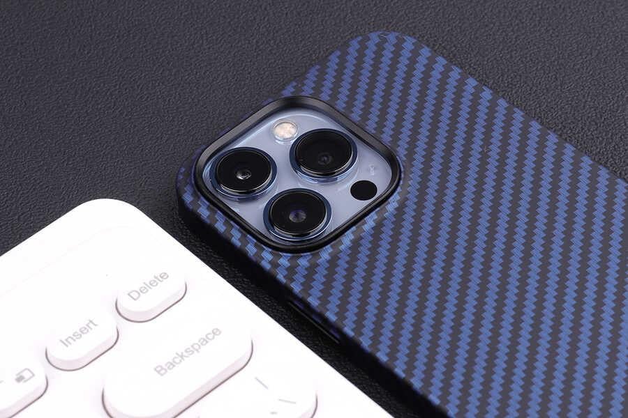Apple iPhone 13 Pro Max Kılıf Karbon Fiber Tasarımlı Zore Karbono Kapak