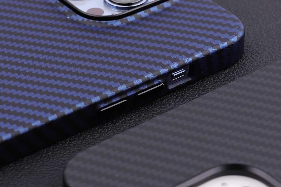 Apple iPhone 13 Pro Max Kılıf Karbon Fiber Tasarımlı Zore Karbono Kapak