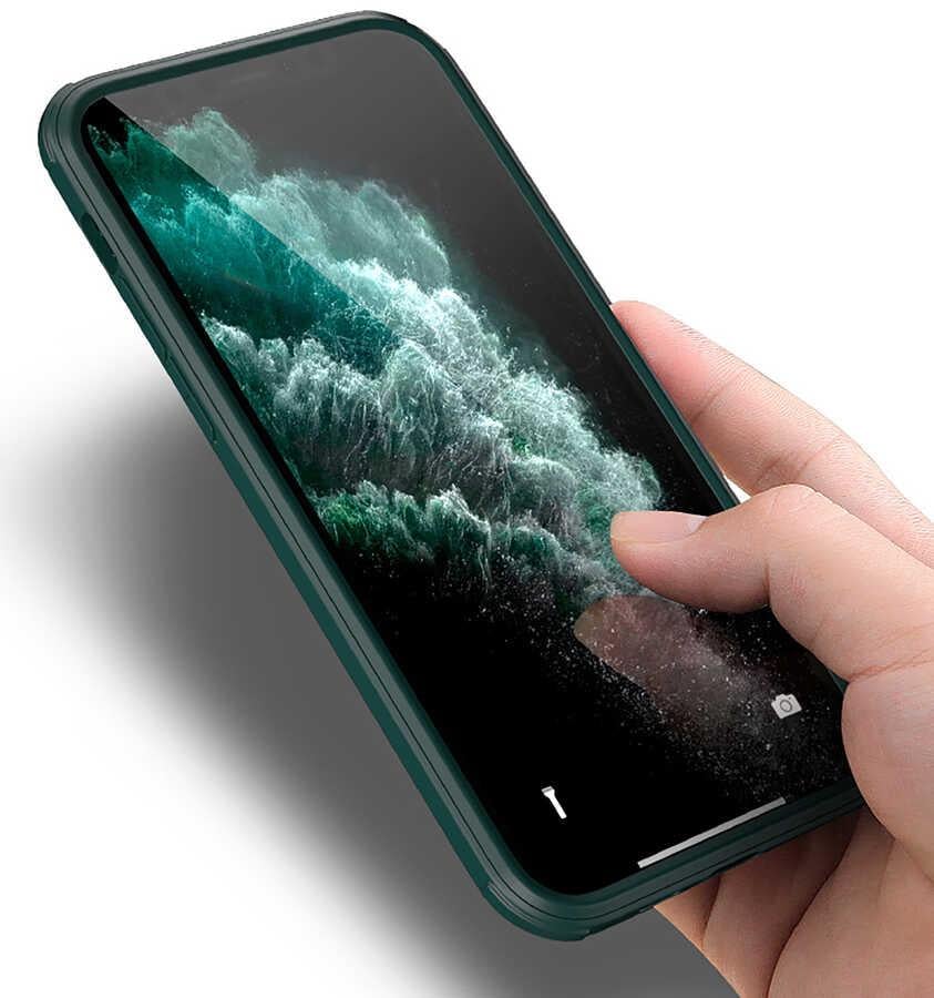 Apple iPhone 13 Pro Max Kılıf Zore Dor Silikon Temperli Cam Kapak