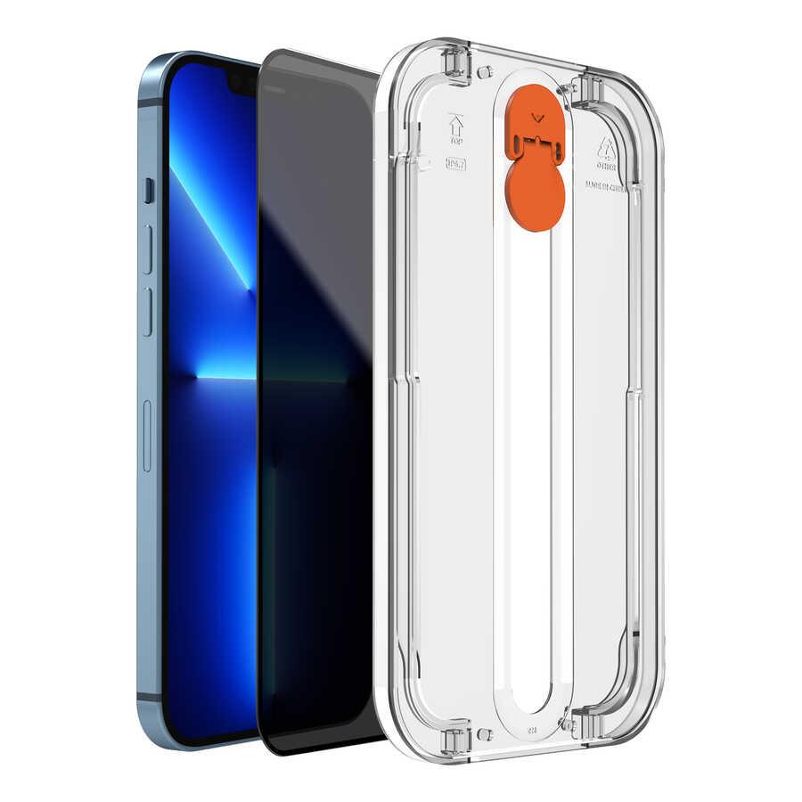 Apple iPhone 13 Pro Max Wiwu Easy İnstall iPrivacy Temperli Ekran Koruyucu