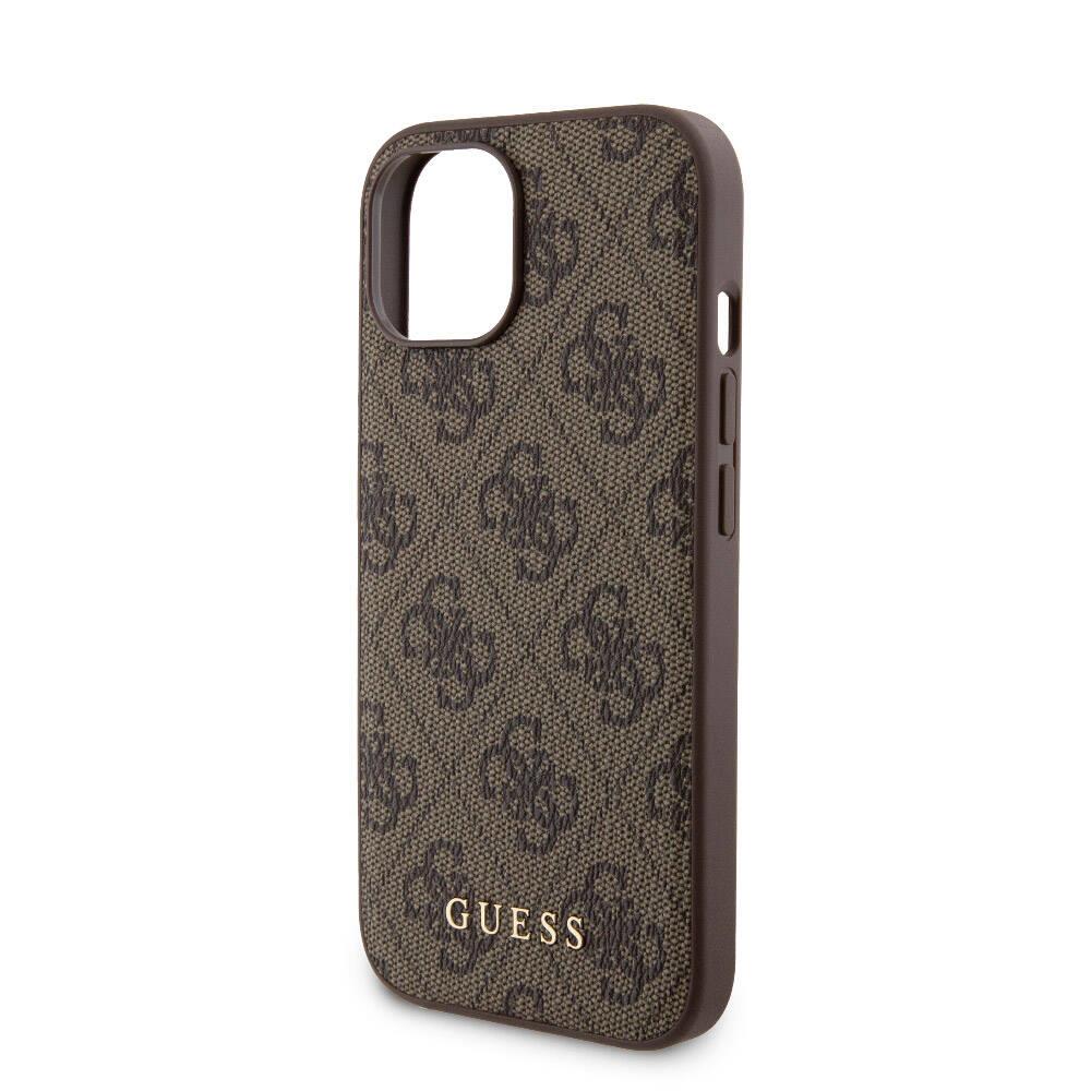 Apple iPhone 14 Kılıf Guess Orjinal Lisanslı Magsafe Şarj Özellikli Yazı Logolu 4G Desenli Kapak + Powerbank 5000mAh 2in1 Set