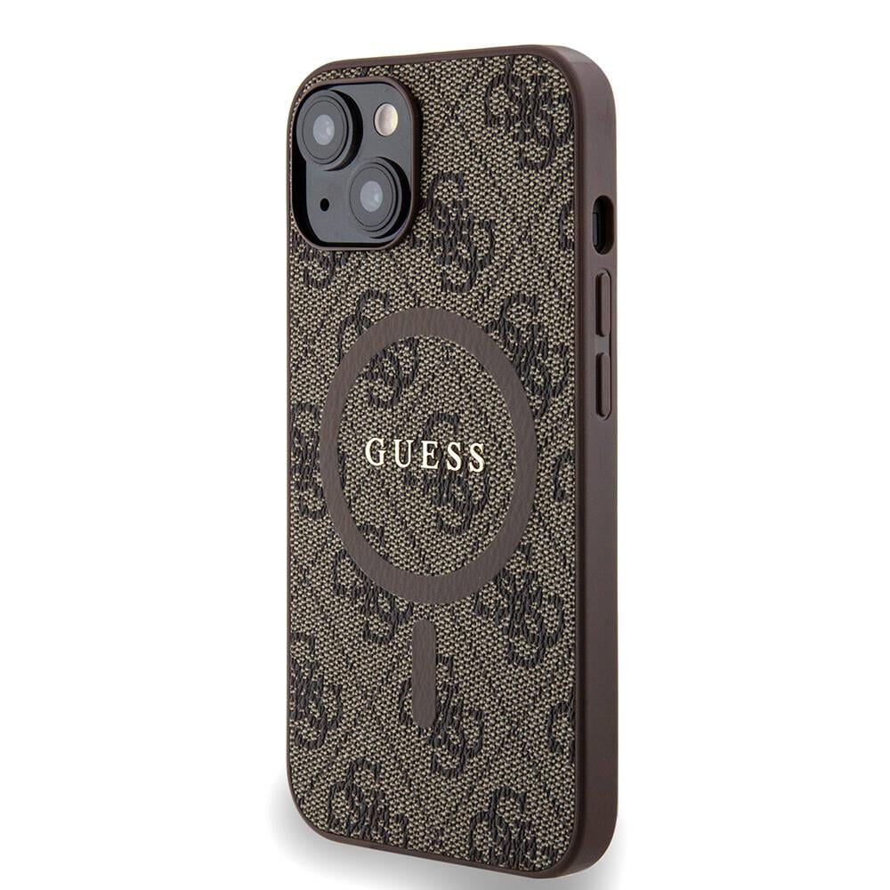 Apple iPhone 14 Kılıf Guess Orjinal Lisanslı Magsafe Şarj Özellikli 4G Desenli Yazı Logolu Kapak